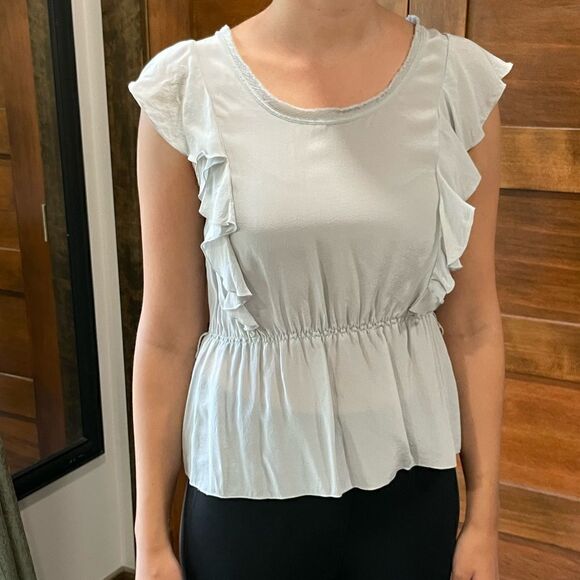 Banana Republic Sleeveless Side Ruffle Top Blouse - Picture 4 of 11